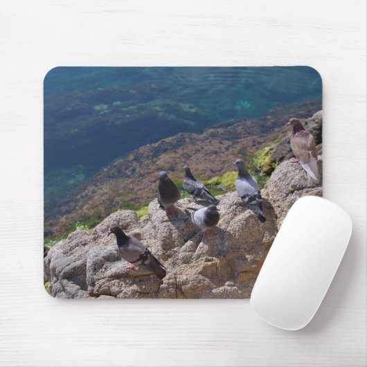 Tauben sonnenbaden mousepad (Mit Mouse)
