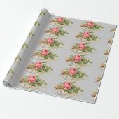 Tauben-tragende Rose Geschenkpapier (Ungerollt)