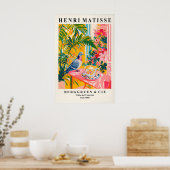 Tauben-Trinkkaffee-Kunstposter Lustiger Matisse Poster (Küche)