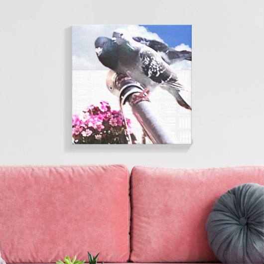 Tauben und Blume Leinwanddruck (Insitu (Wohnzimmer))