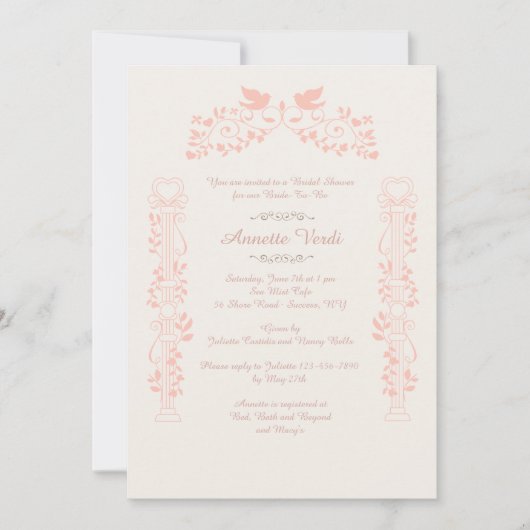 Tauben und Einladung zur Romantik (Vorderseite)