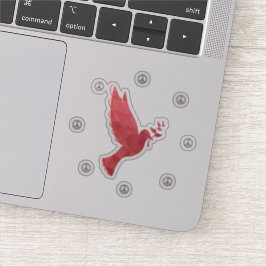 Tauben und Friedenszeichen Aufkleber