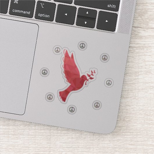 Tauben und Friedenszeichen Aufkleber (Detail)