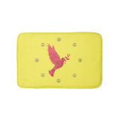 Tauben und Friedenszeichen Badematte (Vorderseite)