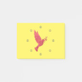 Tauben und Friedenszeichen Post-it Klebezettel (Vorderseite)