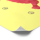 Tauben und Friedenszeichen Poster (Ecke)