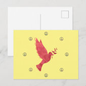 Tauben und Friedenszeichen Postkarte (Vorne/Hinten)