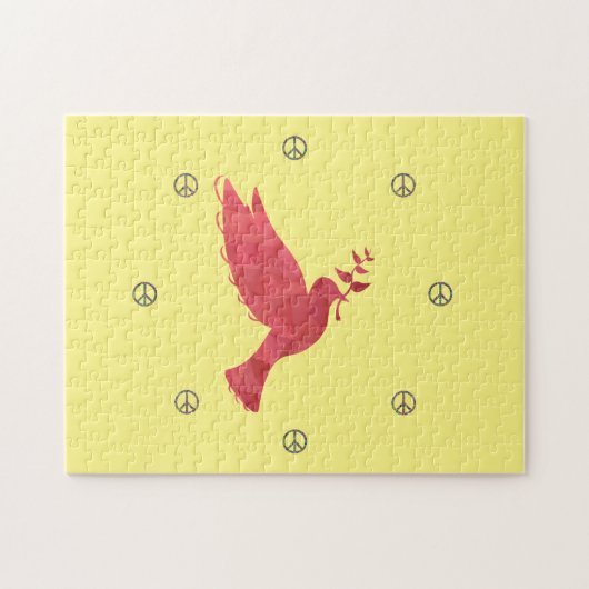 Tauben und Friedenszeichen Puzzle (Horizontal)