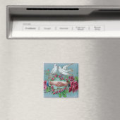 Tauben und Geburtstag mit Handschlag Magnet (In Situ (Geschirrspüler))
