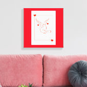 Tauben und Herz Leinwanddruck (Insitu (Wohnzimmer))