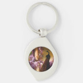 Tauben und Pfauen im Garten Schlüsselanhänger (Vorderseite)