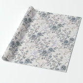 Tauben und Pfingstrosen mit Bändern Geschenkpapier (Ungerollt)