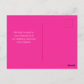 Tauben und Ringe Heiß rosa und Mandarine Arkiert Postkarte (Rückseite)