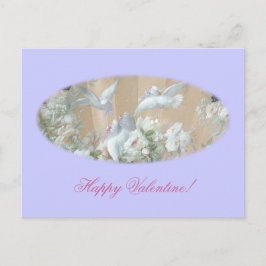 Tauben und Rose Feiertagspostkarte