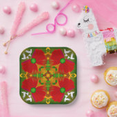 Tauben und Weihnachtsbögen Pappteller (Party)