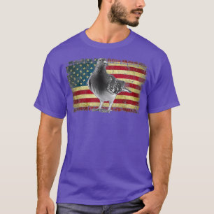 Tauben Vogel Amerikanische Flagge 4. Juli USA T-Shirt