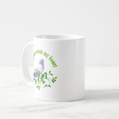 Tauben wärmen mein Herz Kaffeetasse (Vorderseite Links)