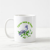 Tauben wärmen mein Herz Kaffeetasse (Links)