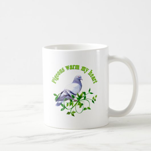 Tauben wärmen mein Herz Kaffeetasse (Rechts)