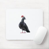 Tauben-Weihnachtsmannmütze Mousepad (Mit Mouse)