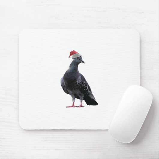 Tauben-Weihnachtsmannmütze Mousepad (Mit Mouse)