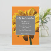 Taubenabtropfen halbwüchsig 50 und vorzüglicher Ge Einladung (Stehend Vorderseite)