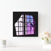 Taubenansicht Quadratische Wanduhr (Zuhause)