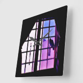 Taubenansicht Quadratische Wanduhr (Winkel)