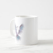 Taubenaufkleber Kaffeetasse (Vorderseite Links)