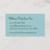 Taubenblaue Aufkleber-Band-Visitenkarten Visitenkarte (Rückseite)