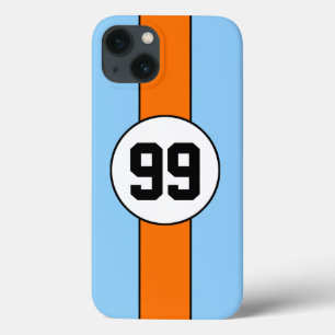 Taubenblaue und orange Livree kundenspezifischer iPhone 13 Hülle