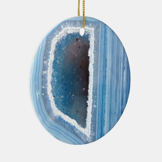 Taubenblaues Geode Druzy Keramikornament (Rechts)