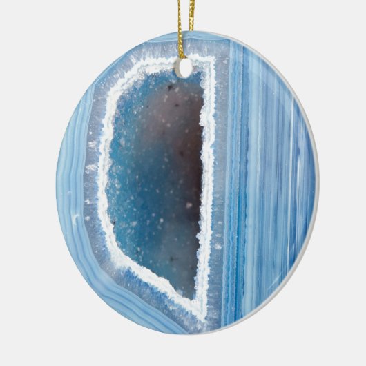 Taubenblaues Geode Druzy Keramikornament (Links)