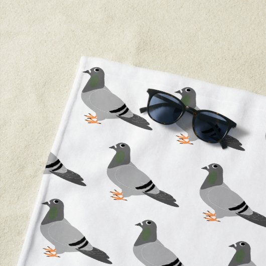 Taubendesign Strandtuch (Beispiel)
