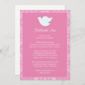Taubeneinladung für Mädchen Einladung (Vorne/Hinten)