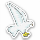 Taubeneis Skaten Ice Skate Aufkleber (Vorderseite)