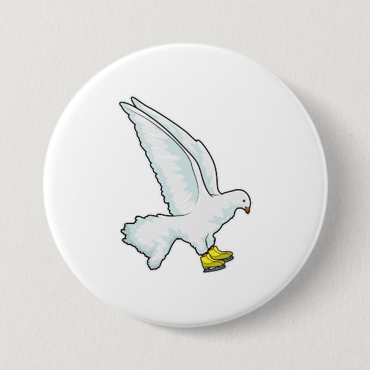 Taubeneis Skaten Ice Skate Button (Vorderseite)