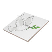 Taubenfliegen mit einer Niederlassung in seinem Fliese (Seite)