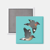 Taubenflug Magnet (Vorderseite/Rückseite)