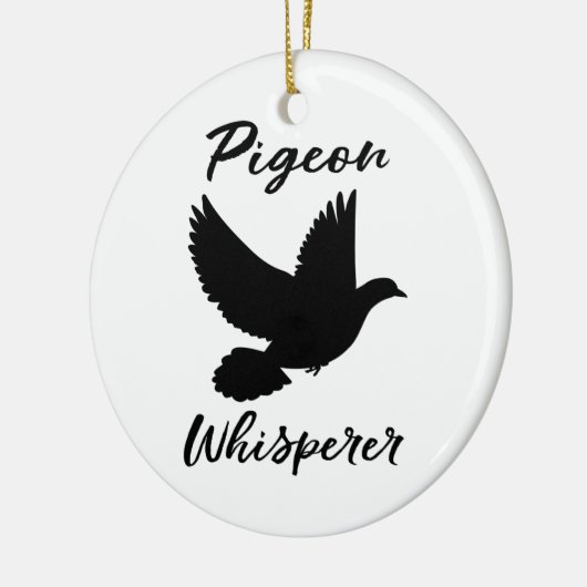 Taubenflüster für einen Vogelfreund Keramik Ornament (Links)