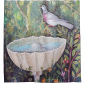 Taubenfresko und Brunnen, Pompeji Duschvorhang (Vorderseite)