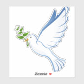 Taubenfriedung Olivenzweig Aufkleber (Blatt)