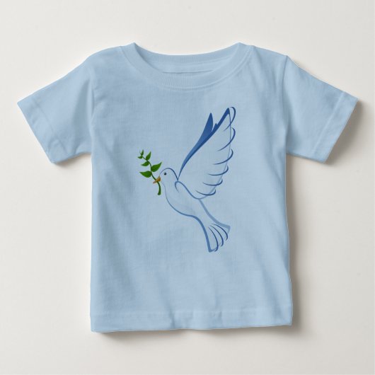 Taubenfriedung Olivenzweig Baby T-shirt (Vorderseite)