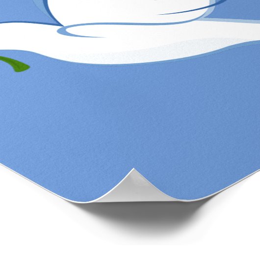 Taubenfriedung Olivenzweig Poster (Ecke)