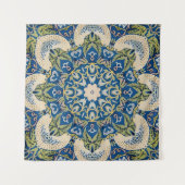 Taubengarten - Vintage Blume Wandteppich (Vorderseite (Horizontal))