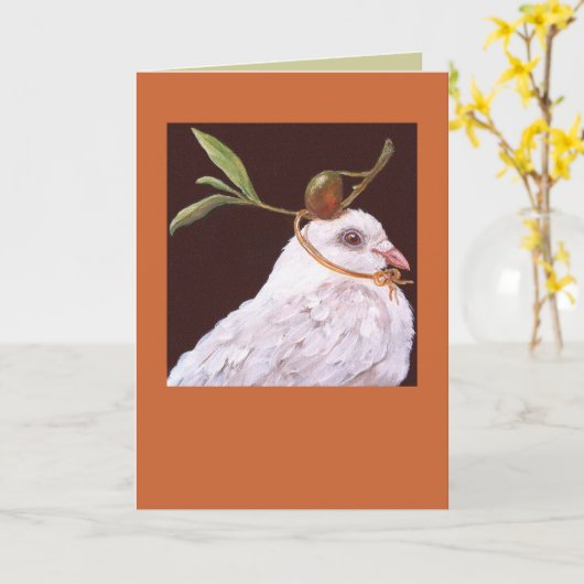 Taubenkarte (Olivia) Karte (Gelbe Blume)