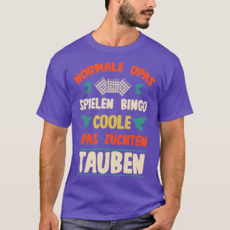 Taubenliebhaber Großpas-Tauben spielen Bingo T-Shirt