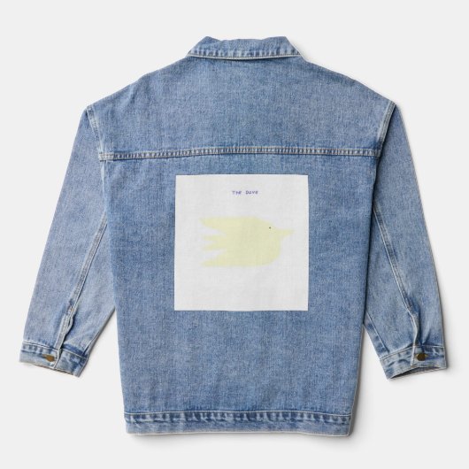 Taubenmalerei Jeansjacke (Rückseite)