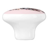 Taubennest mit Blume und Olivenzweigen Keramikknauf (Seitenansicht)