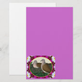 Taubennest und Blume Briefpapier (Vorne/Hinten)